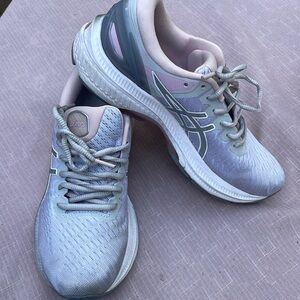 ASICS shoes, size 7.5 grey/pink